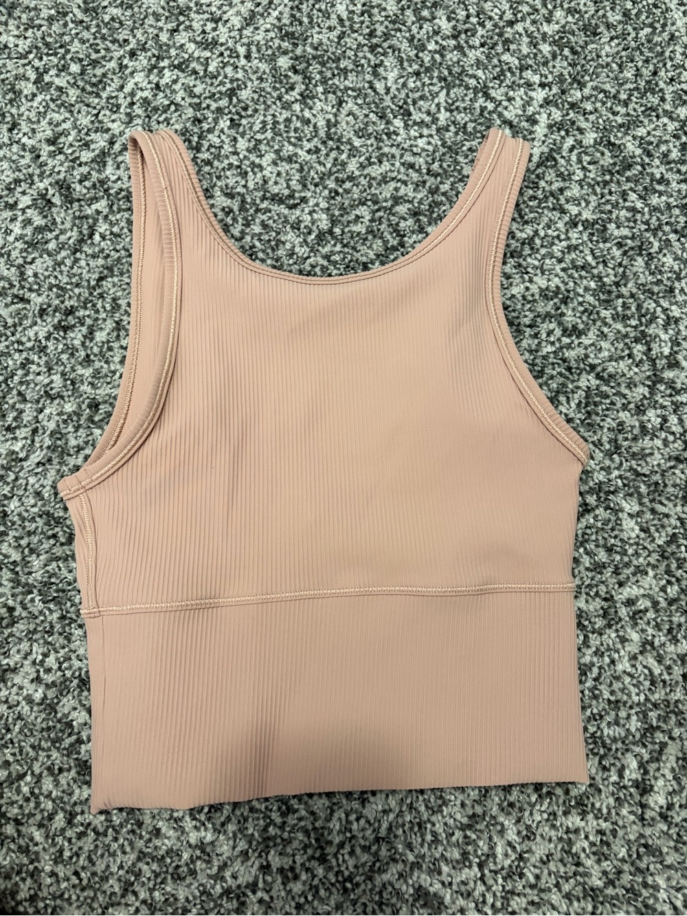 Lululemon Ribbed Crop Tank Top - Beige
